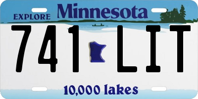 MN license plate 741LIT