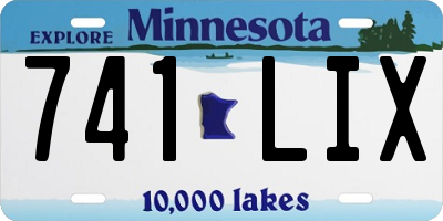 MN license plate 741LIX