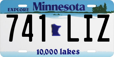 MN license plate 741LIZ