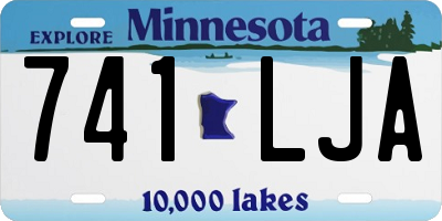 MN license plate 741LJA