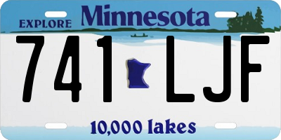 MN license plate 741LJF