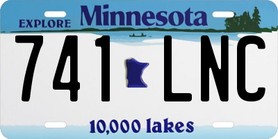 MN license plate 741LNC