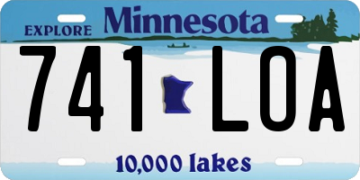 MN license plate 741LOA
