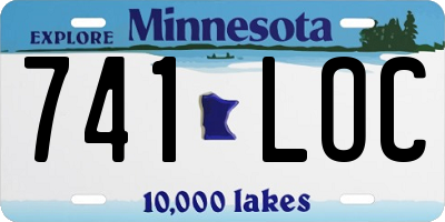MN license plate 741LOC