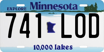 MN license plate 741LOD