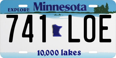 MN license plate 741LOE