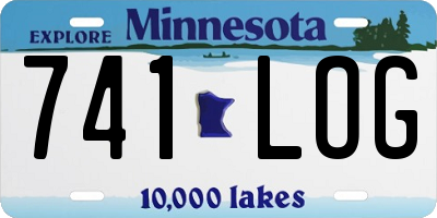 MN license plate 741LOG