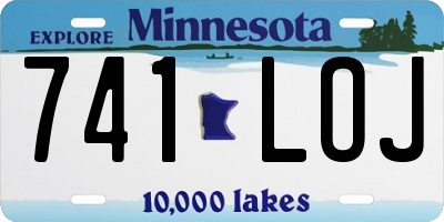 MN license plate 741LOJ