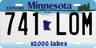MN license plate 741LOM