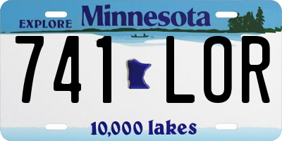 MN license plate 741LOR