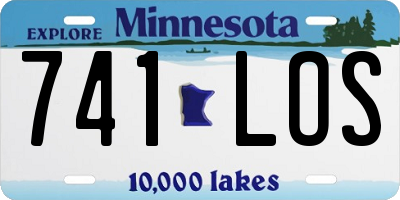 MN license plate 741LOS