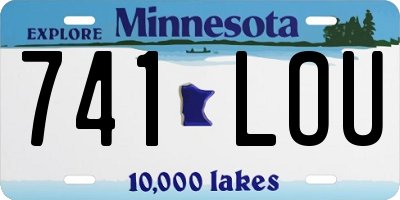 MN license plate 741LOU
