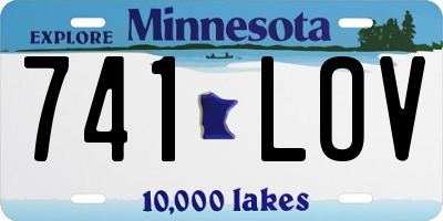 MN license plate 741LOV