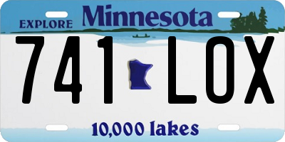 MN license plate 741LOX