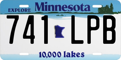 MN license plate 741LPB