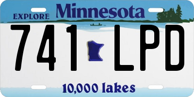 MN license plate 741LPD
