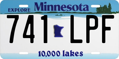 MN license plate 741LPF