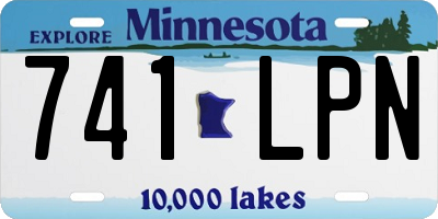 MN license plate 741LPN