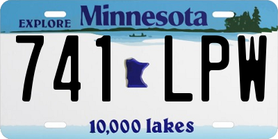 MN license plate 741LPW
