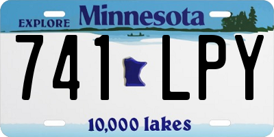 MN license plate 741LPY