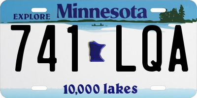 MN license plate 741LQA