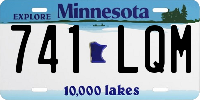 MN license plate 741LQM