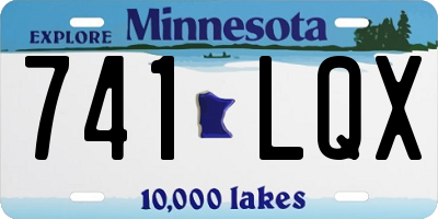 MN license plate 741LQX