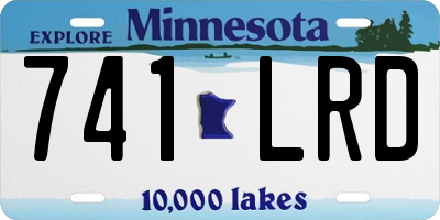 MN license plate 741LRD