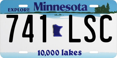 MN license plate 741LSC
