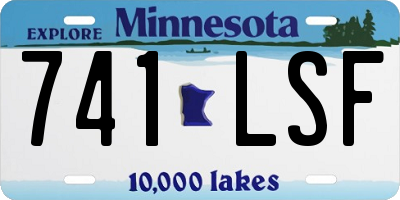 MN license plate 741LSF