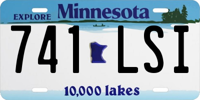 MN license plate 741LSI