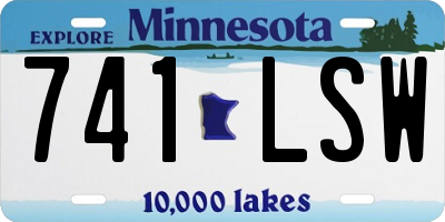 MN license plate 741LSW