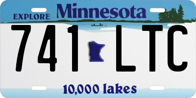 MN license plate 741LTC