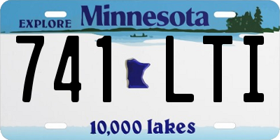 MN license plate 741LTI