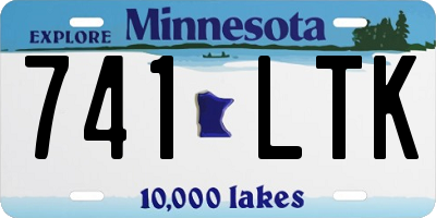 MN license plate 741LTK