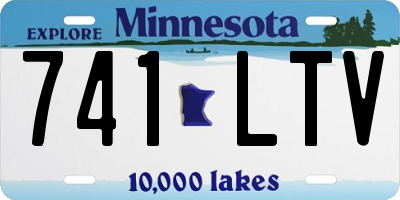 MN license plate 741LTV