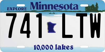 MN license plate 741LTW