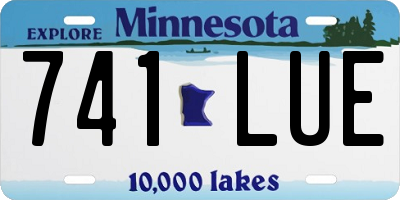 MN license plate 741LUE