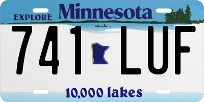 MN license plate 741LUF