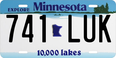 MN license plate 741LUK