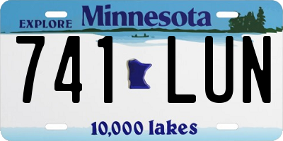 MN license plate 741LUN