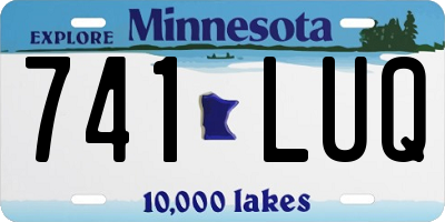 MN license plate 741LUQ