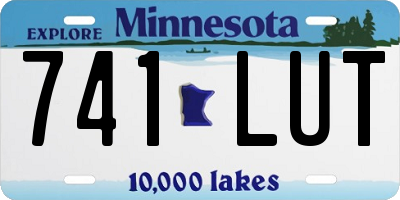 MN license plate 741LUT