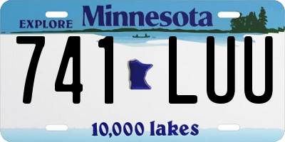MN license plate 741LUU