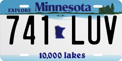 MN license plate 741LUV