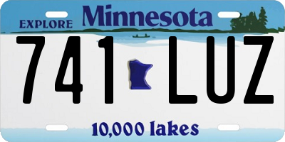 MN license plate 741LUZ