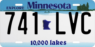 MN license plate 741LVC
