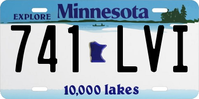 MN license plate 741LVI