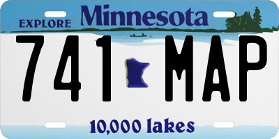 MN license plate 741MAP