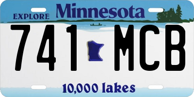 MN license plate 741MCB